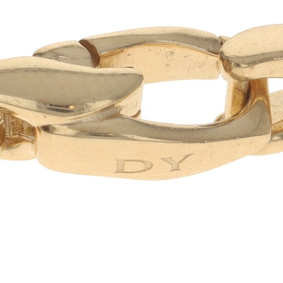 David Yurman Size L Men's Fluted Chain Bracelet 9" - Yellow Gold 18k - Picture 6 of 7